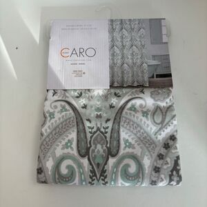 Caro Home Shower Curtain Gray Kashmir Mineral 72" x 72" Polyester Blend Paisley